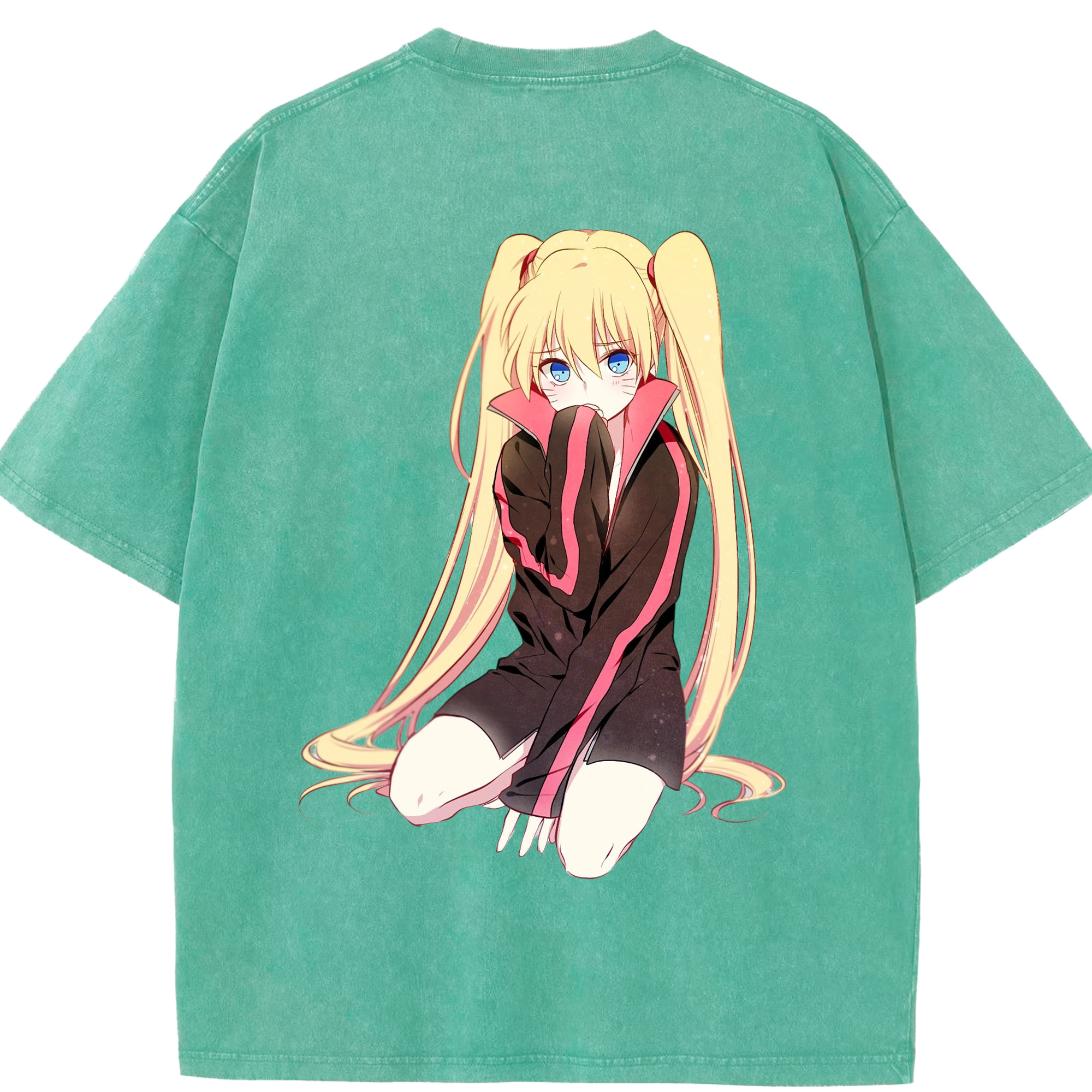 （画像用） NARUTO -ナルト- うずまき ナルト Uzumaki Naruto 綿100% ヴィンテージ風 半袖Tシャツ（背面プリント）